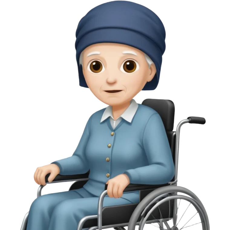 disabled elderly on a wheelchair emoji