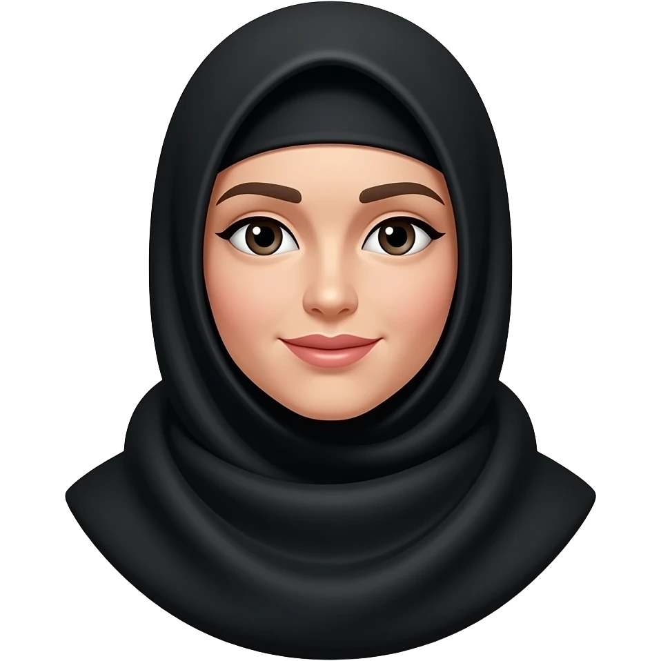 black hijab hanging emoji