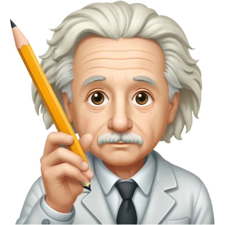 albert einstein hand genius emoji