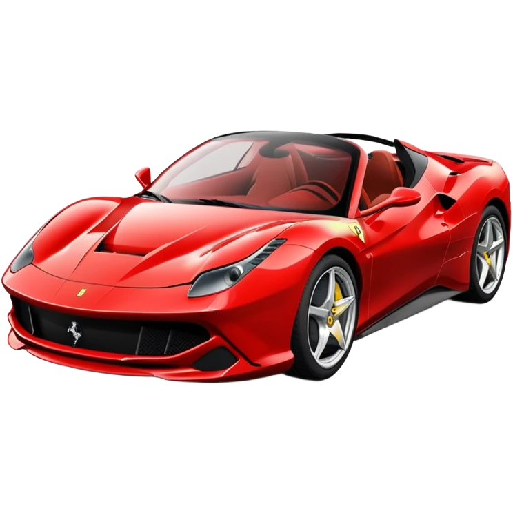 red Ferrari sports car emoji