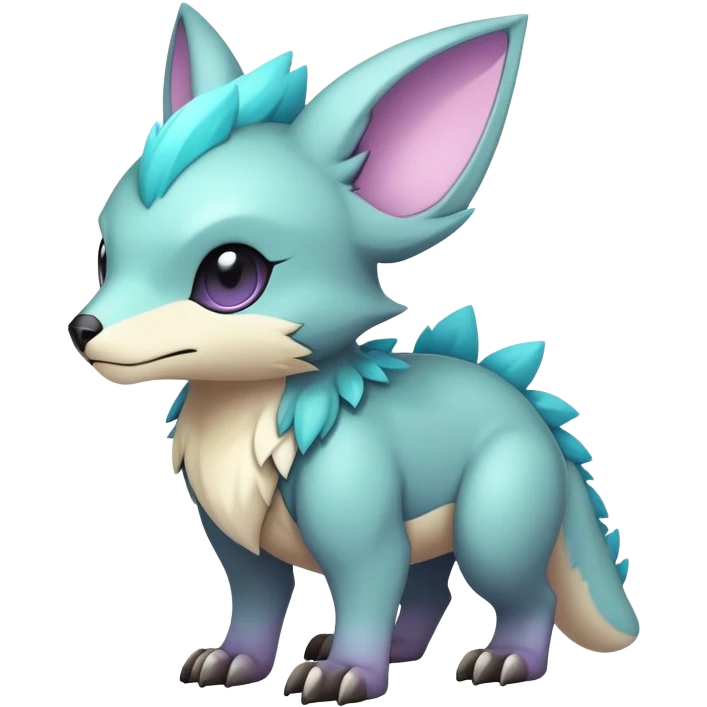 cool colorful dark pastel edgy fantasy animal hybrid Fakemon full body emoji