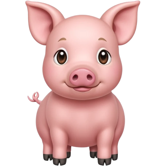 Cute pig full body with legs and all emoji