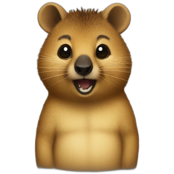 A quokka shows the "Devil horns" emoji