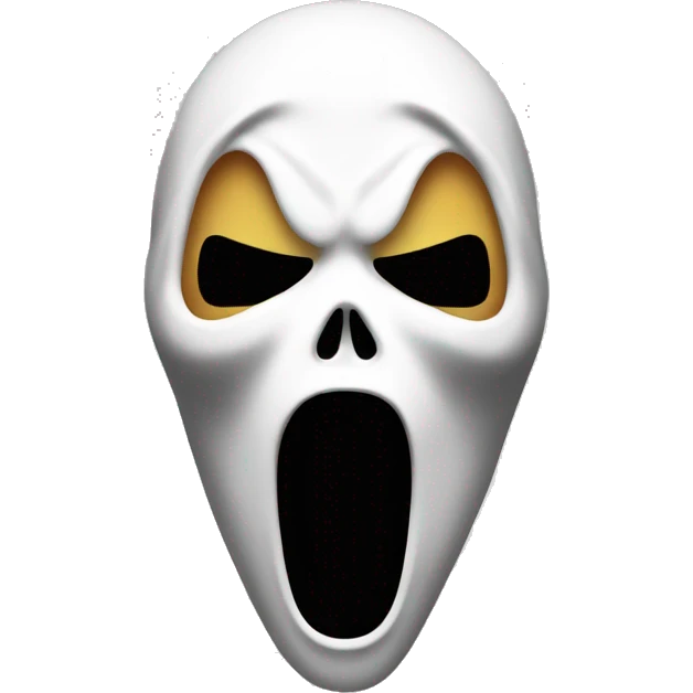 ghostface-scream blacked out mouth emoji