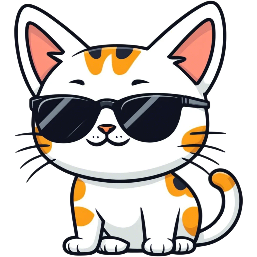 Cat with sunglasses emoji