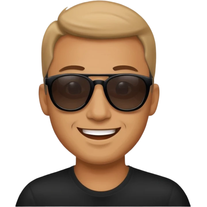 happy man with black sunglass emoji