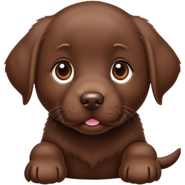 Chocolate color labrador retriver puppy emoji
