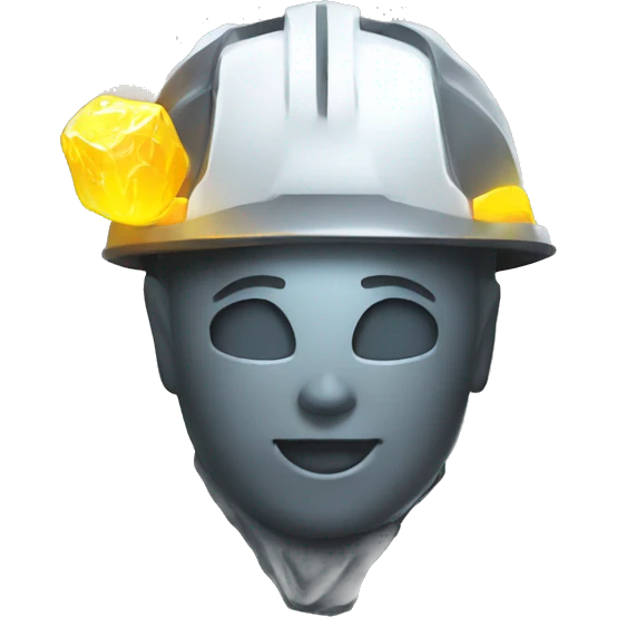 mining pick with white glowing neon elements emoji