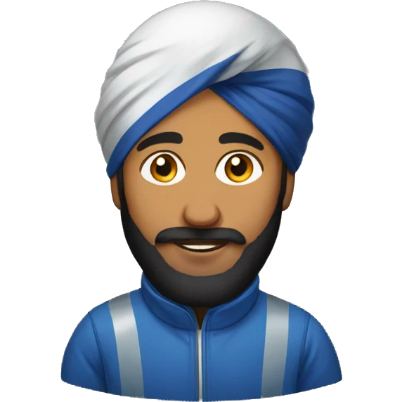 Sikh man wearing reflective jacket emoji
