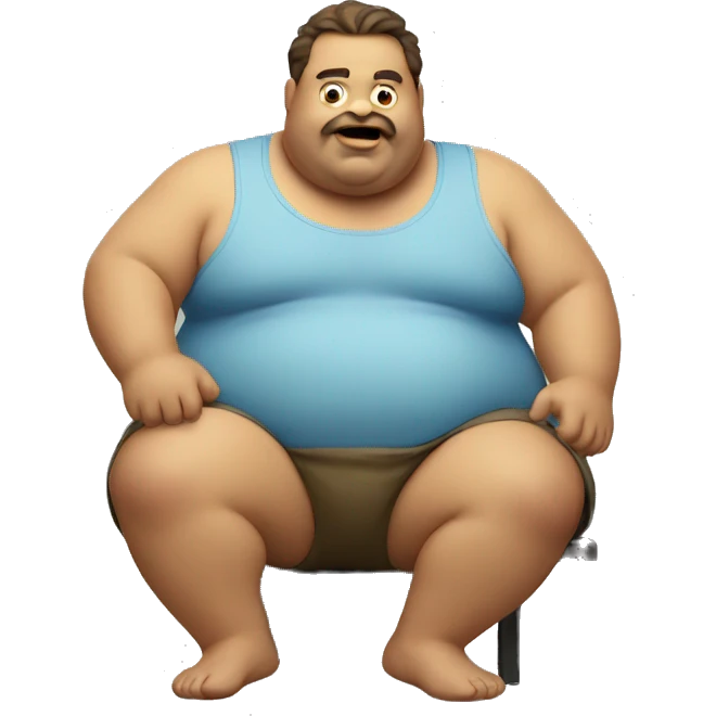 Fat dude eating  emoji