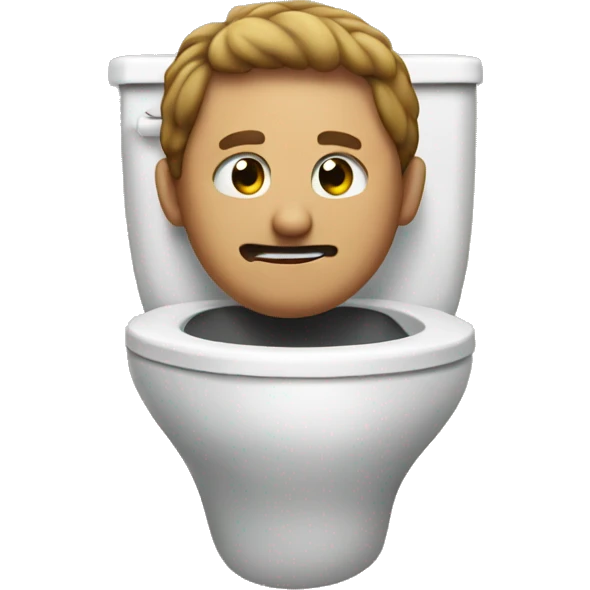 Man head coming out a toliet emoji
