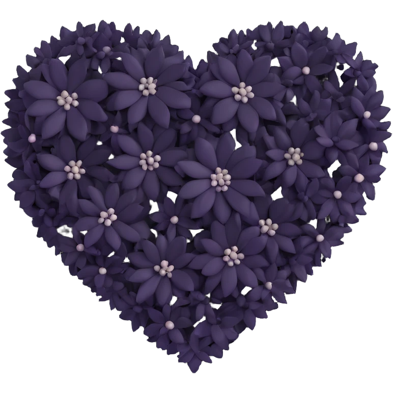 Black flower heart emoji