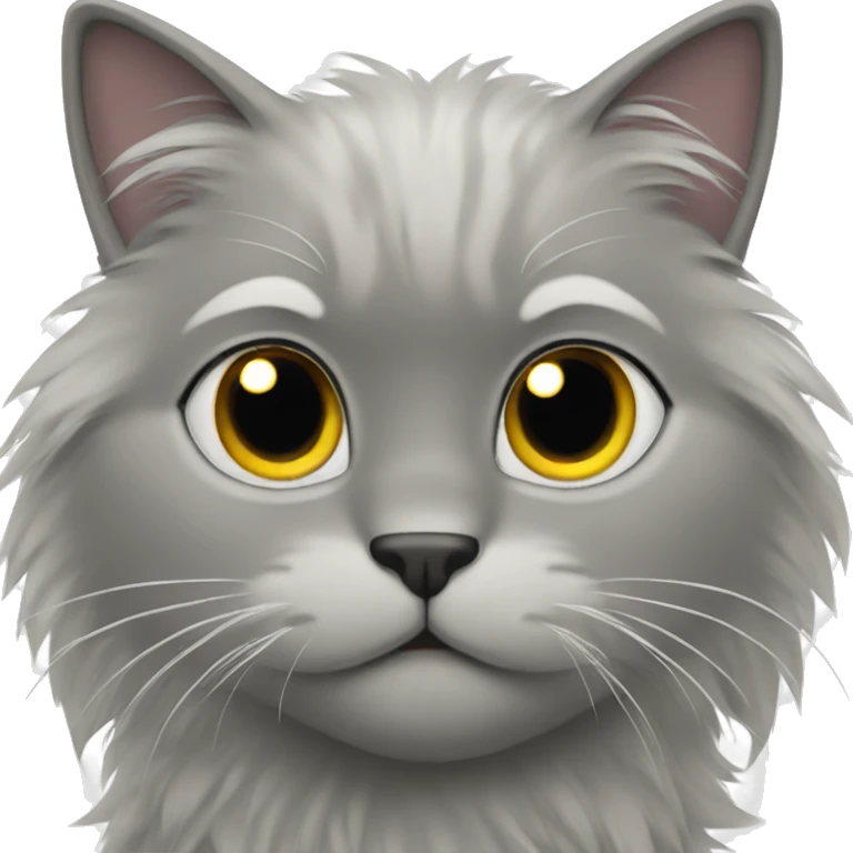 ash grey furry cat emoji