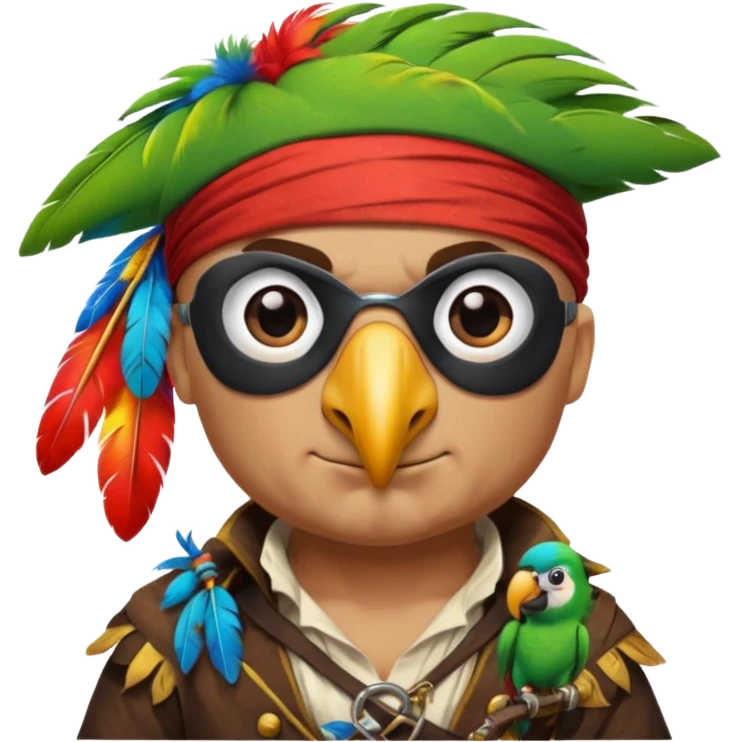 pirate and parrot emoji