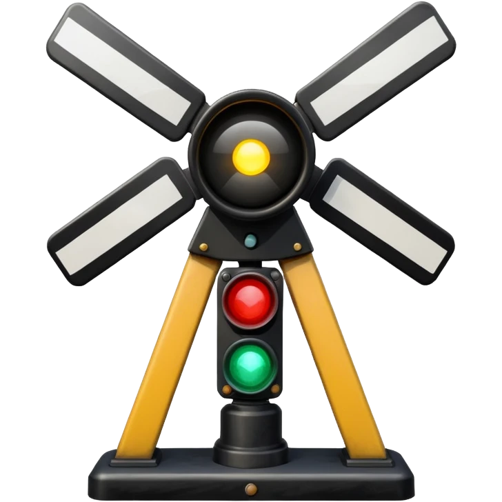 Railroad crossing light emoji