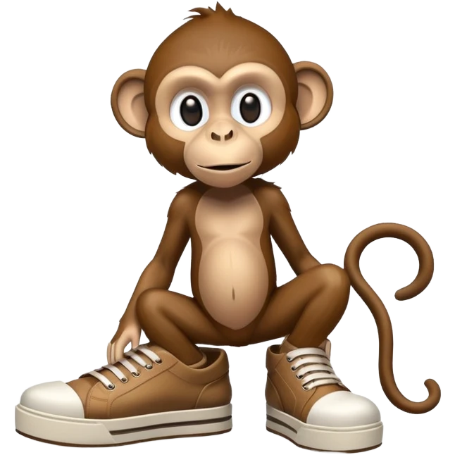 monkey with rick owen shoes emoji