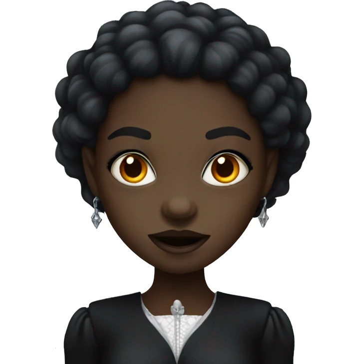 Black Girl vampire  emoji