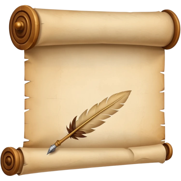 свиток пергамента с пером emoji