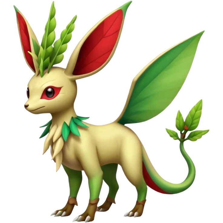 Exotic Leafeon-Flygon-Tropius full body emoji