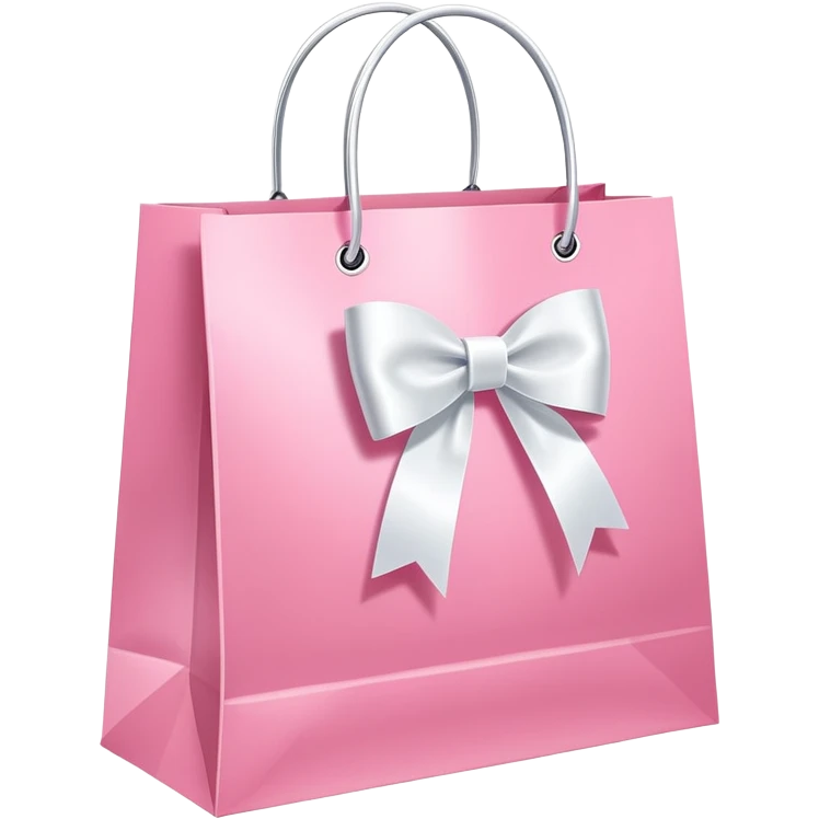 Victoria's Secret pink shopping bag with ribbon emoji