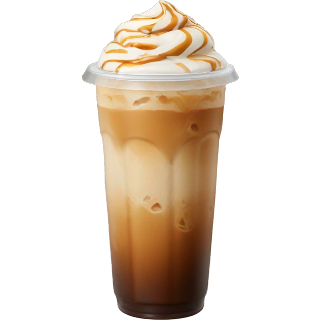 caramel iced coffee emoji