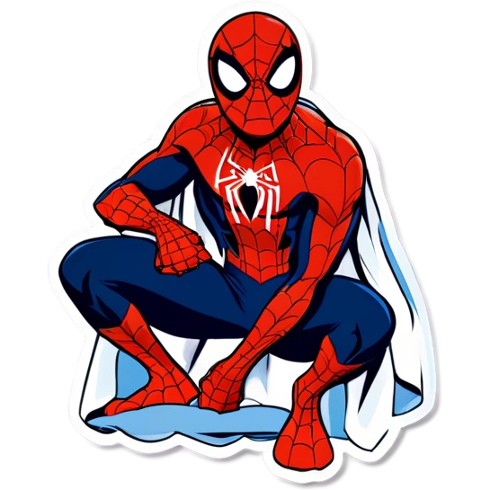 Spiderman in a towel emoji