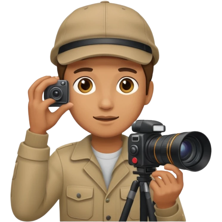 Camera man backwards taking a photo  emoji