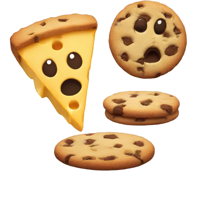 Cookie and cheese emoji