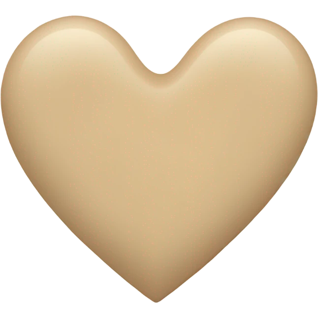 Beige heart emoji