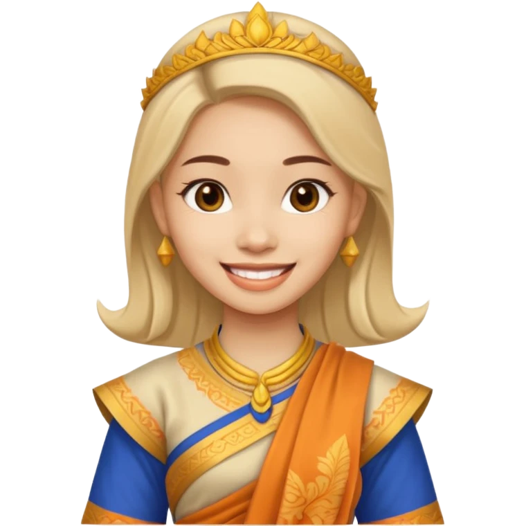 Create Emoji of a young woman wearing Khmer clothes emoji