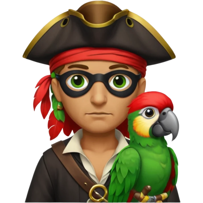 pirate and parrot emoji