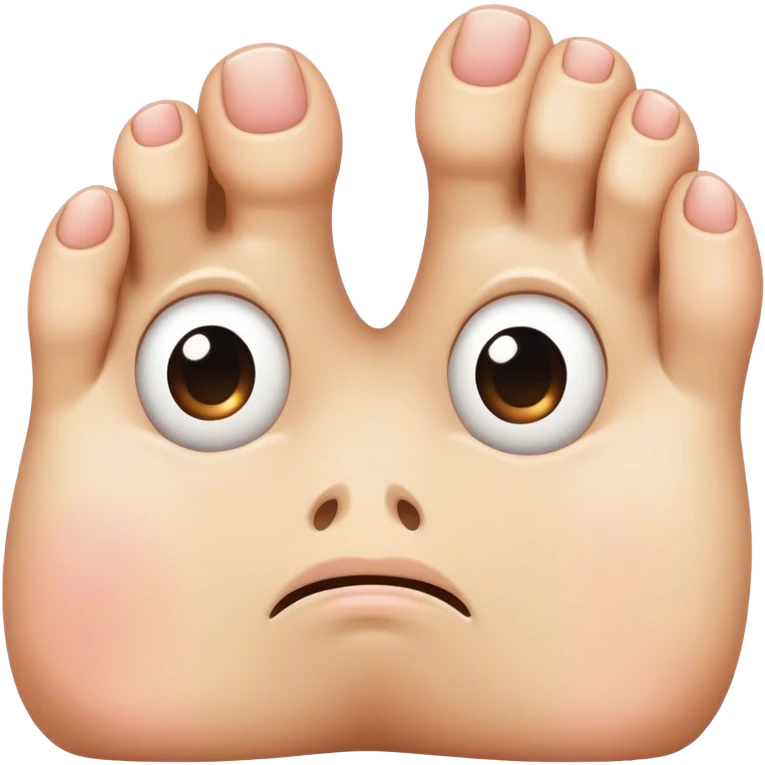 Sad big toe emoji