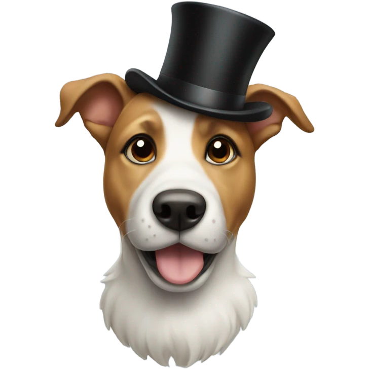 Dog in top hat emoji