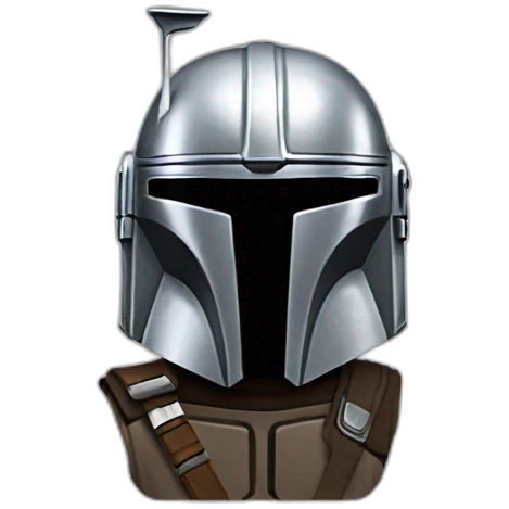 the silver mandalorian emoji