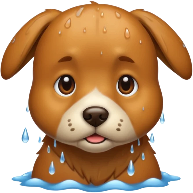 Dog in the rain emoji