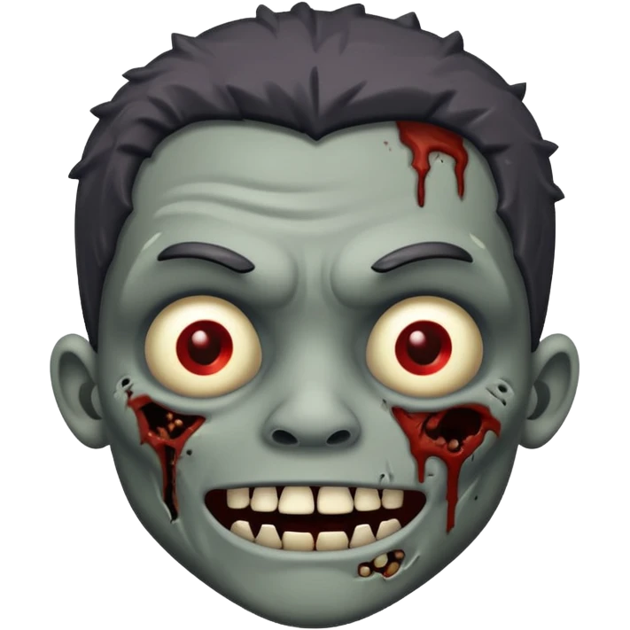 make a black man zombie with a sarcastic smile  emoji