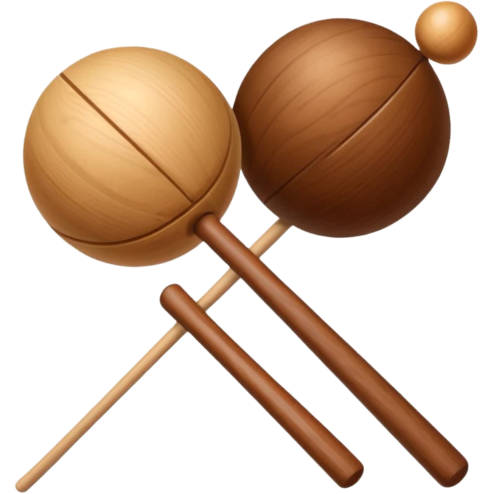 two bals and a stick emoji