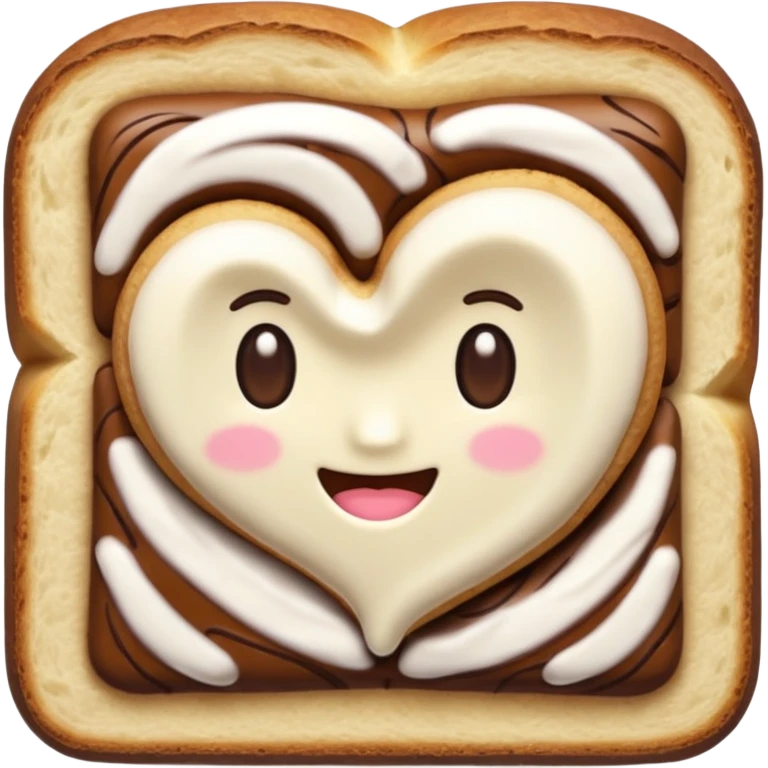 sweet bread sliced with cocoa lines inside emoji
