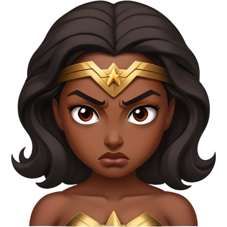 Angry Wonder Woman emoji