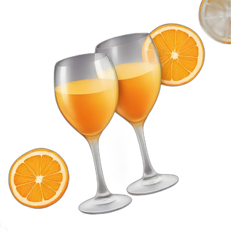 Two glasses of orange wine are toasting emoji