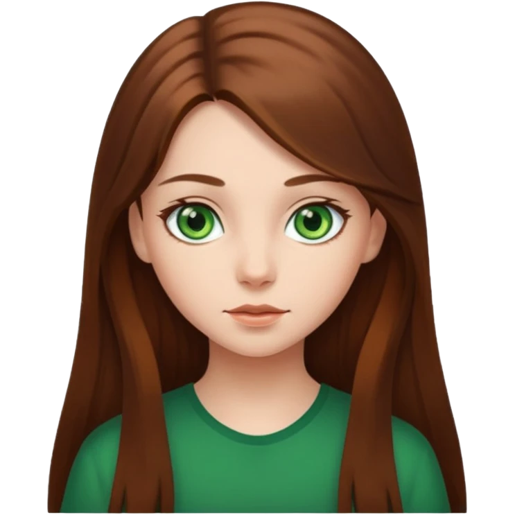 chica joven con ojos verdes emoji