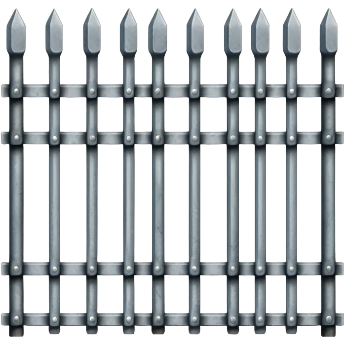 iron fence with metal bars emoji