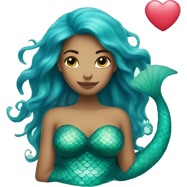 Mermaid with heart emoji