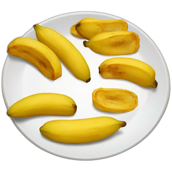 Plate of Fried brackets of plantain emoji