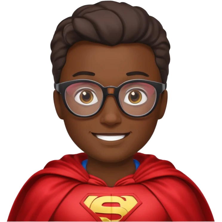 Glasses-Wearing super Heroe emoji