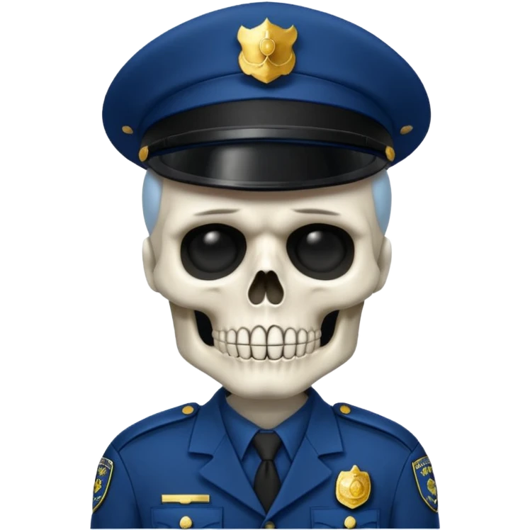 skeleton police emoji