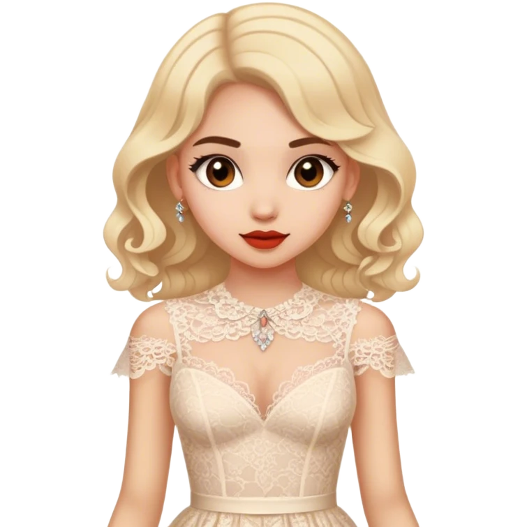 Coquette lace girly emoji
