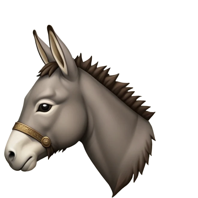 Donkey but in a Game Of Thrones Intro Sigil Form - in a square picture frame emoji