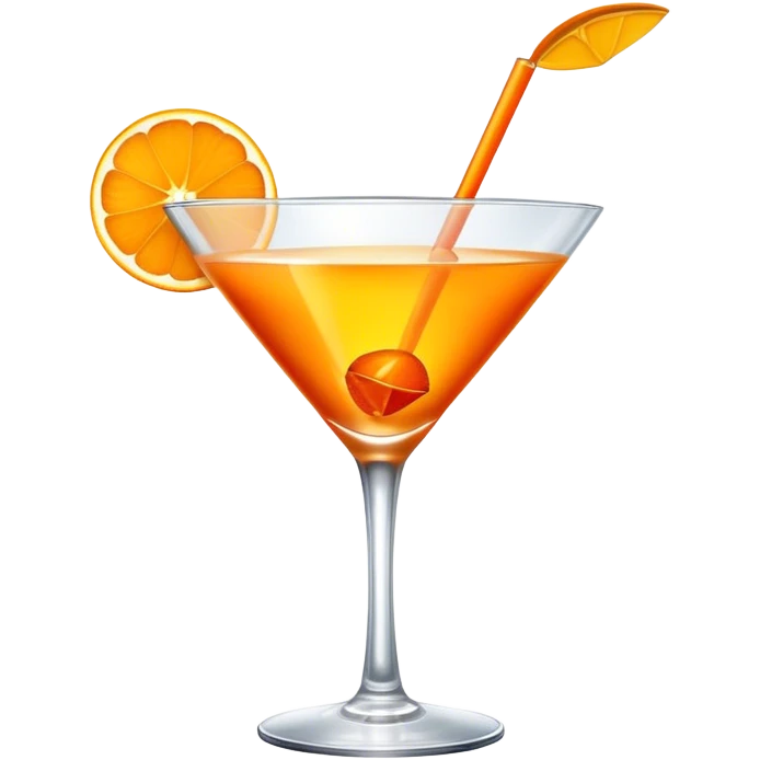 Orange martini drink emoji