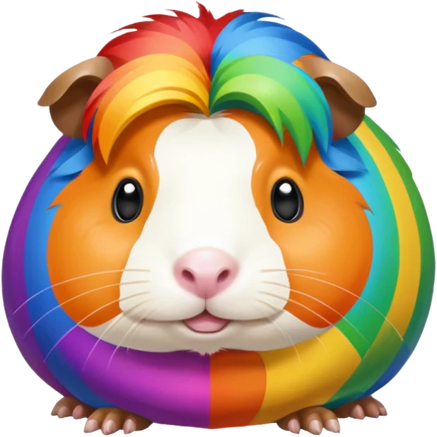 rainbow colored guinea pig emoji